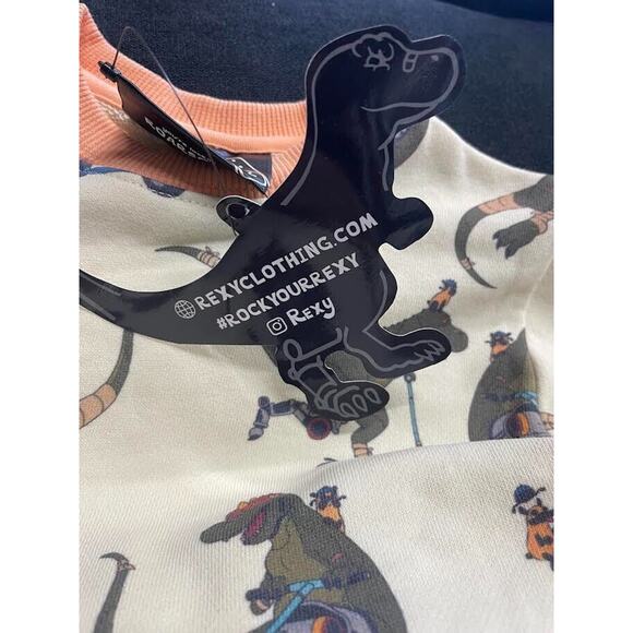 Rexy Girl's Long Sleeve Dinosaur Dress Size 2 - Picture 4 of 4